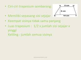 Maybe you would like to learn more about one of these? Pengertian Trapesium Trapesium Adalah Segi Empat Dengan Tepat Sepasang Sisi Yang Berhadapan Sejajar Sejajar Berhadapan Segi Empat Sembarang Sama Kaki Ppt Download