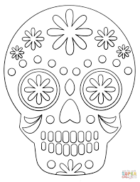 Dia De Los Muertos Coloring Pages Lovely Coloring Pages 49 Day The Dead Skull Coloring P In 2020 Skull Coloring Pages Free Printable Coloring Pages Sugar Skull Stencil
