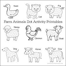 Farm Animals Dot Activity Worksheets The Resourceful Mama