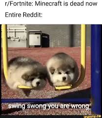 R Fortnite Minecraft Is Dead Now Entire Reddit Swlhg Gwong You Are Wrong Ifunny Fluffy Animals Cute Baby Animals Cute Animals