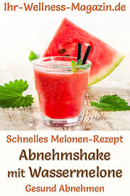 Das bedeutet, dass dir eine 100gr portion wassermelone sehr viel weniger vorkommt, als eine 100gr. Abnehmshake Mit Wassermelone Gesundes Diat Rezept Zum Abnehmen