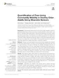 pdf quantification of free living community mobility in