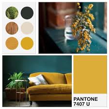 Green And Yellow Inspiration Moodboard Vert Jaune Moutarde Pantone Canape Velours Decoration Salon Couleur Deco Jaune Deco Jaune Moutarde