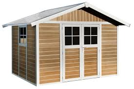 Grosfillex Gartenhaus Deco H7 5 Sherwood Holzoptik Gartenhaus Gartenhaus Weiss Haus