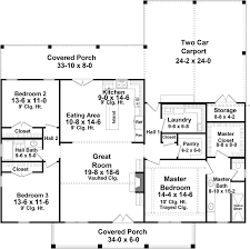 6 bedroom floor plans one story. Little Red Oak One Story Country Style House Plan 7266