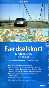 Faerdselskort Danmark Danemark Strassenatlas Autoatlas 1 200 000 2017 2018 Nordland Shop