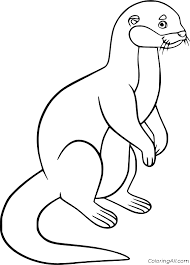 Enjoy these free otters coloring pages to color, paint or crafty educational projects for young children, preschool, kindergarten and early elementary. Otter Coloring Pages Coloringall