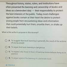 An author will use this type of characterization to guide the reader in making their own conclusions about a character. Pls Help Asap What Is The Authors Purpose In This Excerpt Brainly Com