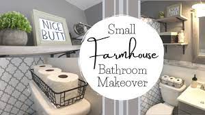 Shop for farmhouse bathroom decor at bed bath & beyond. Diy Small Bathroom Remodel Farmhouse Bathroom Decor Youtube