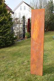 Eine stahlplatte ist einfach zu schneiden. Sichtschutz Edelrost Cortenstahl 140 X 50 Cm Rost Deko