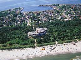 It is located on the hel peninsula on the baltic sea. Luftbild Jastarnia Polen Stockfotos Bilder