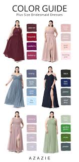 Plus Size Bridesmaid Dresses Color Guide Shop The Popular