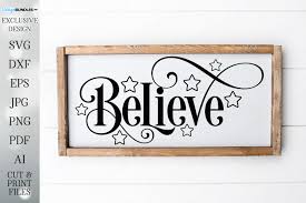This free svg cut file comes in a single zip file with the following file formats: Believe Christmas Sign