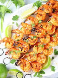 Grilled Chili Lime Shrimp Recipe Image Grilled Shrimp Skewers On Platter Grilled Shrimp Recipes Cookout Food Lime Shrimp Recipes