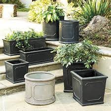 With designs ranging from modern and classic, square planters can add a little personality to any style of home and garden throughout the year. Rodin Planters Ballard Designs Square Planters Planters Large Backyard Landscaping