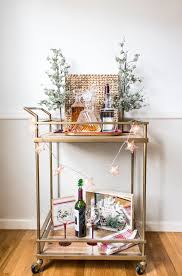Decorating The Dining Room For The Holidays With Boscov S Bar Furniture Gold Bar Cart Holiday Dining Room Decor