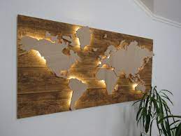 Weltkarte beleuchtet in 87700 amendingen für € 189,00 zum verkauf vintage 3d weltkarte aus holz. Weltkarte Hintergrund Holz Dekor Wintini At