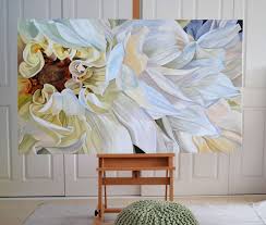 Rhapsody Ii On Easel Size Is 153 X 91cm Artist Acrylics On Canvas With Oil Glaze See Website For Details Art Painting Watercolor Art Floral Painting
