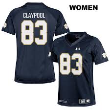 Find the latest chase claypool jerseys, shirts and more at the lids official online store. Chase Claypool Notre Dame Fighting Irish No 83 Womens Stitched Under Armour Navy Authentic College Football Jersey With Name Fighting Irish Football Fanatic