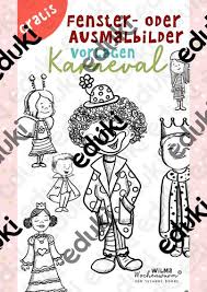 Kostenlose ausmalbilder und malvorlagen karneval fasching. Fensterbilder Ausmalbilder Malvorlagen Karneval Fasching Fur Kinder Von Wilma Wochenwurm C Susanne Bohne Unterrichtsmaterial In Den Fachern Fachubergreifendes Kunst