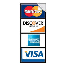 Credit cards, paypal, bank account payment icons. 4 Logo Vertical Credit Card Decal Ccdc2s4v Blouin Displays