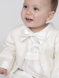 Jacob' Boys White Christening Sailor Romper