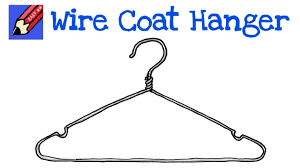 How To Draw A Wire Coat Hanger Real Easy - Step By Step - Youtube