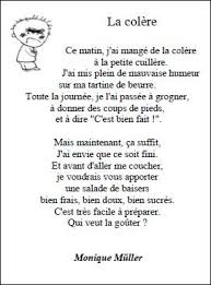 Poesie La Colere Comptines Emotions L Education Francaise
