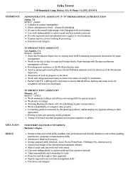 Accordingly, you need to create an engaging and memorable resume that separates your abilities from other applicants. Tv Production Assistant Resume Samples Velvet Jobs