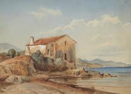 Vincent Courdouan Toulon 1810 1893 Cabane En Bord De Mer Aquarelle Sur Papier 28 X 39 Cm A La Vue Signe Et Date E Fond D Ecran Pop Art Mer Aquarelle Peinture