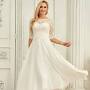 JJ's House Wedding Dress Bridal Dress Ivory 1 2 Sleeve Short Illusion A-Line 2024 from www.ebay.com