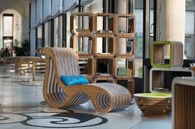 Lessmore Showcases Modern Eco Friendly Furniture Made Out Of Cardboard And Natural Materials Furniture Cardboard Furniture Design Interior Design