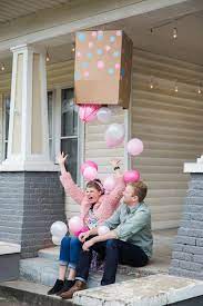 Take a large black balloon and fill it with either blue or pink confetti, glitter, or streamers. 5 Diy Gender Reveals Hgtv