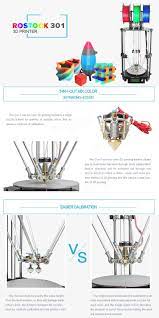 Us 399 99 Geeetech Rostock 301 Mix Color Fdm 3d Printer 3 In 1 Out Triple Color Printer Kit 1 75mm 0 4mm 3d Printer Supplies From Electronics On Banggood Com Impresion 3d Impresionismo