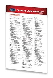 Details About Physical Exam Checklist Nursing Medical Pocket Chart Quick Reference Guide