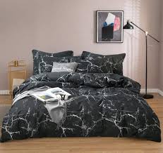 Material used :spectacular colors, soft textiles. Jumeey Black Marble Duvet Cover Twin Marble Bedding Set Cotton Modern Luxurious White Grey Bedding Twin Teens Boys Girls Chic Impressionist Black Bedding Twin 3 Piece Reversible Soft Duvet Covet Set Buy