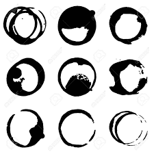 Download Coffee Stain Rings Set Of Vector Illustrations Black And White Royalty Free Cliparts Vectors And Stock Illustration Image 72572325