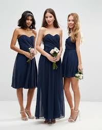 Asos Navy Bridesmaid Love The Long And Mid Length Pretty Bridesmaid Dresses Wedding Bridesmaids Dresses Blue Navy Blue Bridesmaid Dresses