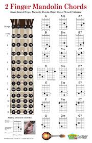 2 finger mandolin chords chart plus mandolin fret board