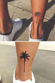 Small Palm Tree Tatoo In 2020 Leg Tattoos Small Tree Tattoo Ankle Palm Tree Tattoo Ankle