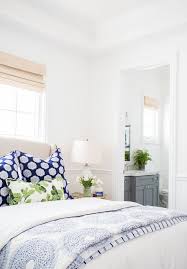 Coastal style blue and white bedroom with wainscoting. White And Blue Bedroom Design Novocom Top