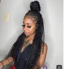 Feed In Cornrow Ponytail Braided Ponytail Hairstyles Cornrow Ponytail Hair Styles African Hair Braiding Styles