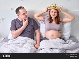 This husband took maternity photos to cheer up his pregnant wife on bed rest — we're rubbing our eyes over here because omg october 6, 2019 by rebecca brown first published: Husband Wife Crown On Image Photo Free Trial Bigstock