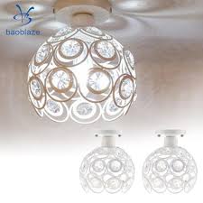 2pcs Elegant Iron Crystal Ceiling Light Cover Chandelier Pendant Lampshade White Lamp Covers Shades Aliexpress