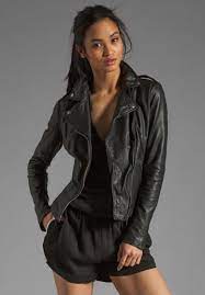 Muubaa Tehmi Leather Biker Jacket In Black Muubaa Leather Jacket Jackets Revolve Clothing