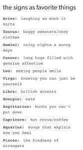 Zodiac Signs The Signs As Favorite Things Zodiac Star Signs Zodiac Signs Zodiac Signs Funny