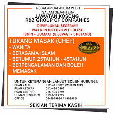 Check spelling or type a new query. Homestay Kulim Jawatan Kosong Untuk Mencari Tukang Masak Facebook