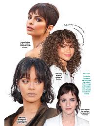 A curly hair texture paired with a short fringe helps soften face shapes and draws attention to the eyes. How To Get Bangs And Not Regret Them Beauty You You You Cosmopolitan Middle East