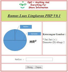 Pin Oleh Opo Opodab Di Programming Luas Lingkaran Php