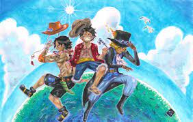 Ace, group of people 2268x1175px one piece wallpaper, tony tony chopper, nico robin, usopp, roronoa zoro Download One Piece Luffy Ace Sabo Wallpaper Hd Pics Global Anime In 2021 One Piece Luffy Luffy Good Anime To Watch